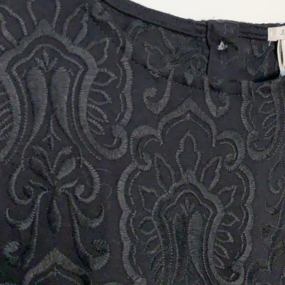 J Crew NWT Embroidered Paisley Top Black M - Picture 2 of 6